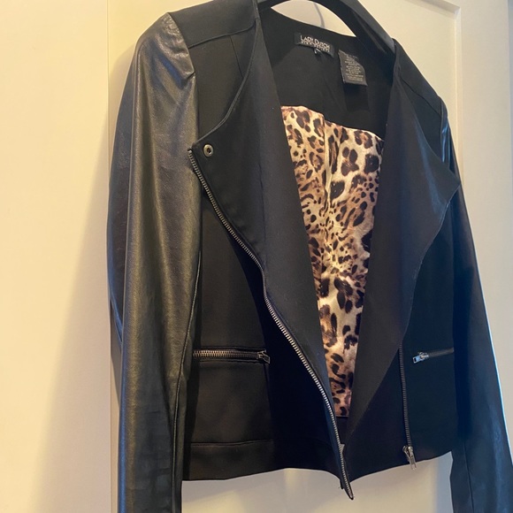 Lady Dutch Mixed Media Moto Jacket - Picture 3 of 5